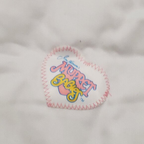 Vintage Muppet Babies Nursery Quilt Blanket With Miss Piggy Appliqué Pink Hearts - Picture 4 of 9